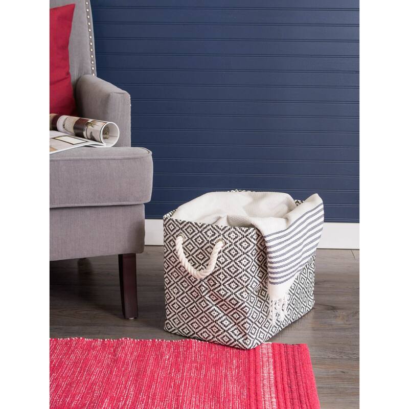 DII Striped Decorative Storage Bin
