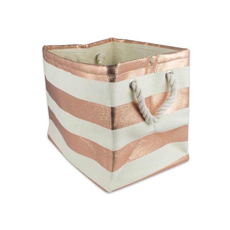 DII Striped Decorative Storage Bin