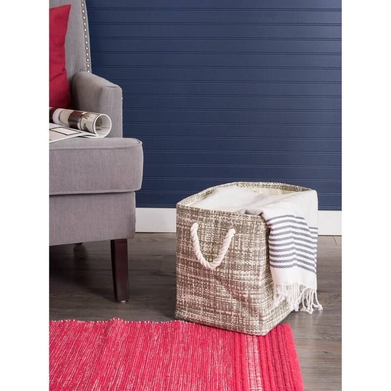 DII Striped Decorative Storage Bin