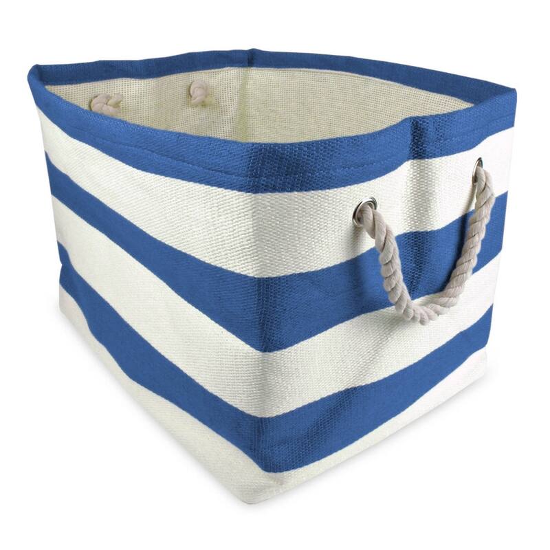 DII Striped Decorative Storage Bin