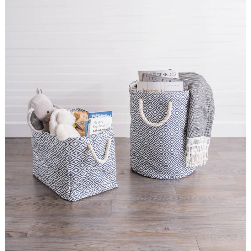 DII Striped Decorative Storage Bin