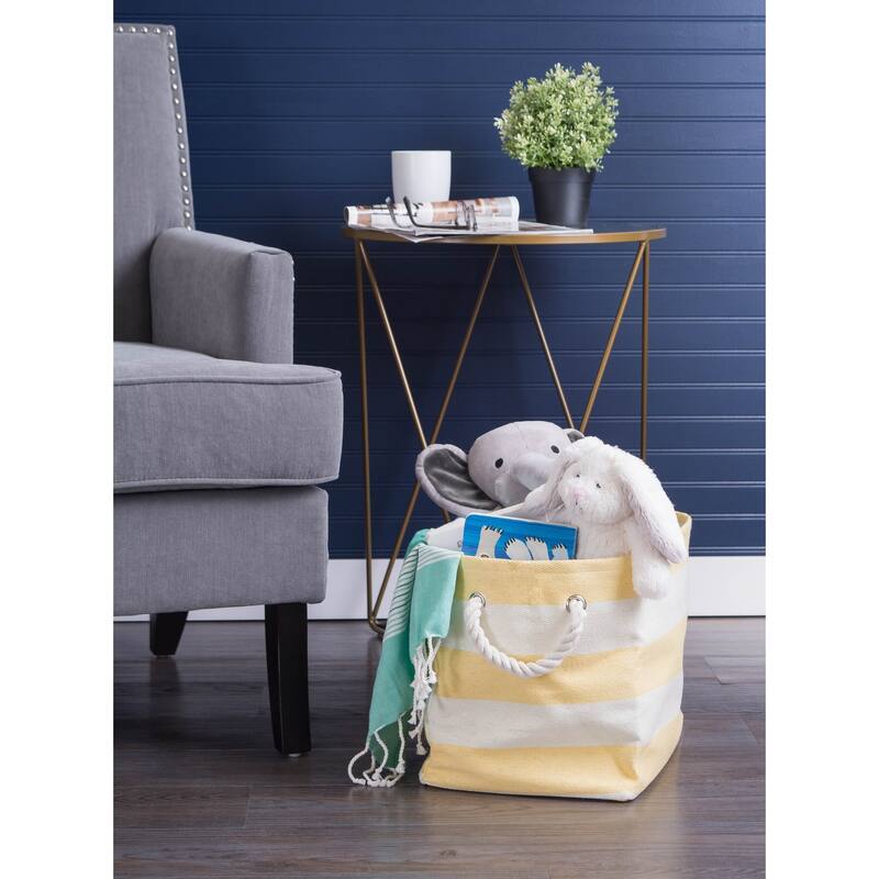 DII Striped Decorative Storage Bin