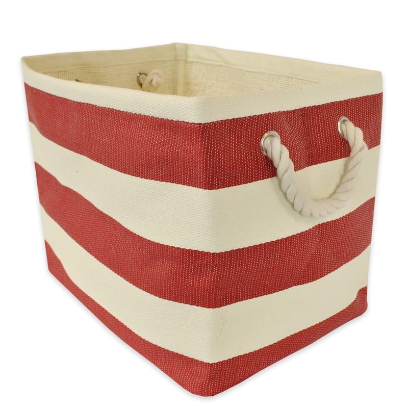 DII Striped Decorative Storage Bin