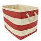 DII Striped Decorative Storage Bin - Stacking - Tango Red - Casual
