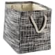 DII Striped Decorative Storage Bin - No Tools Assembly - black tweed - Modern & Contemporary