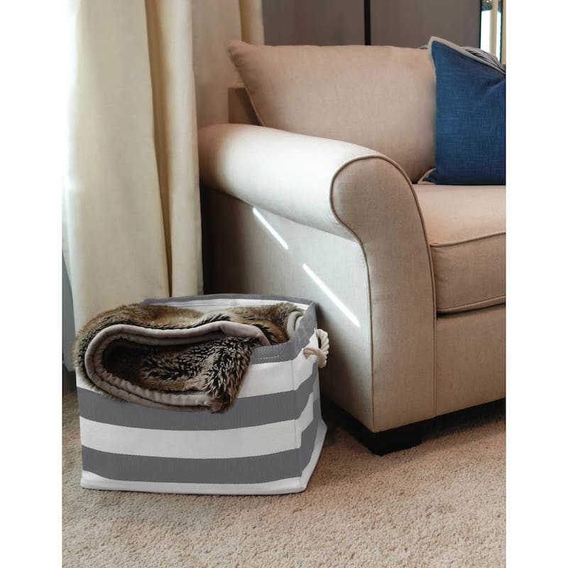 DII Striped Decorative Storage Bin