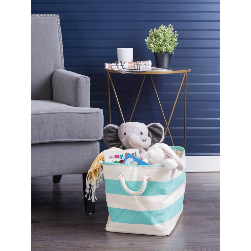 DII Striped Decorative Storage Bin
