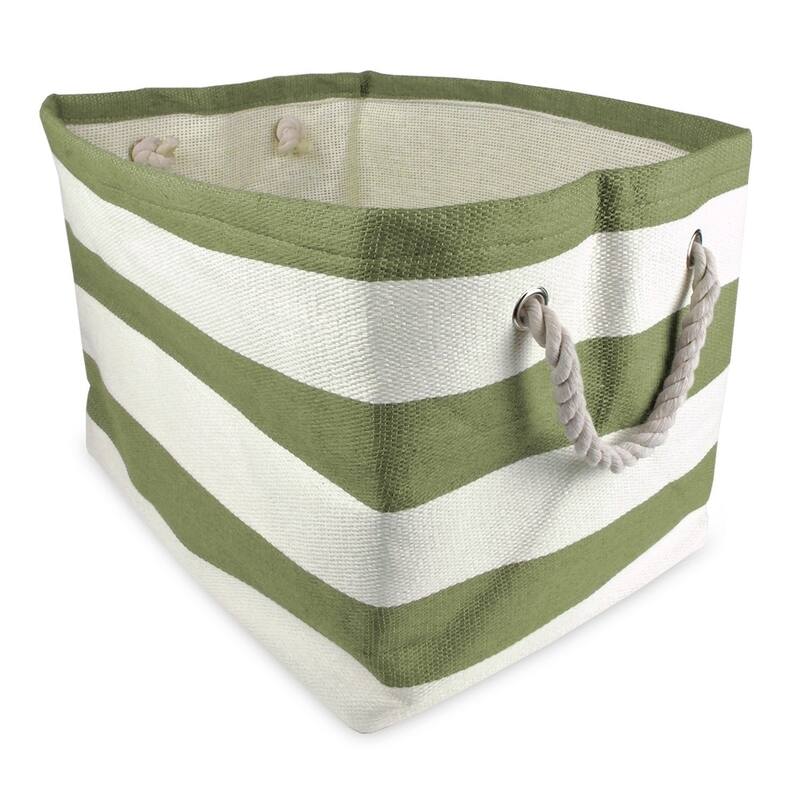 DII Striped Decorative Storage Bin