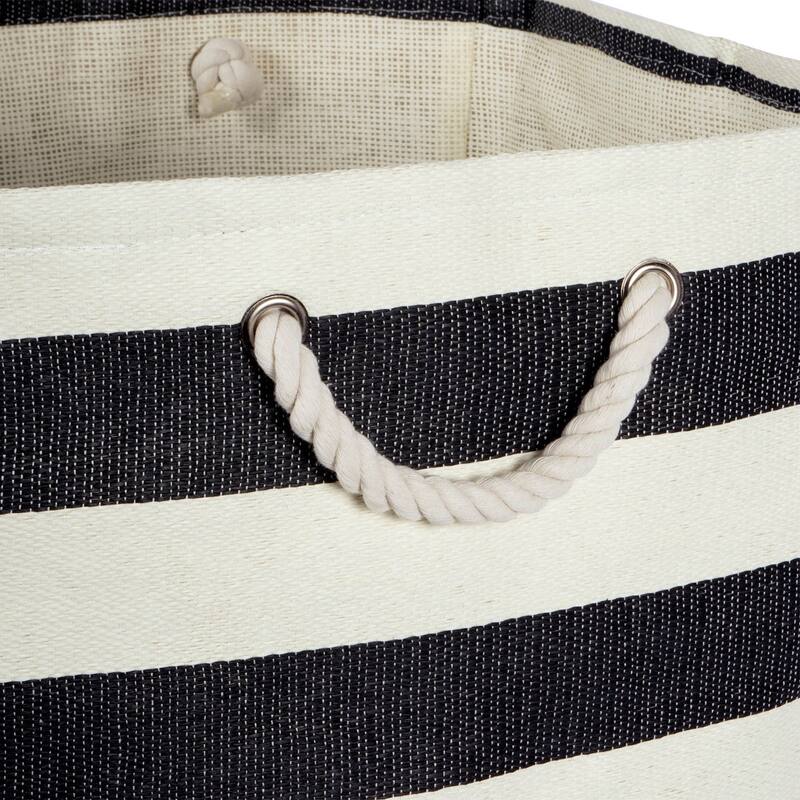 DII Striped Decorative Storage Bin