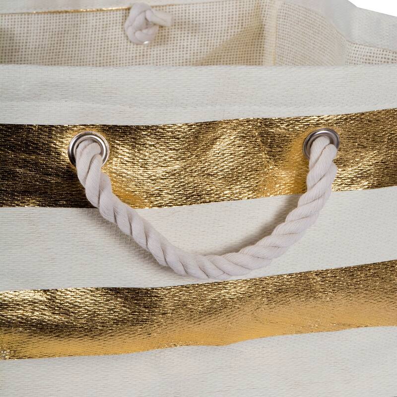 DII Striped Decorative Storage Bin