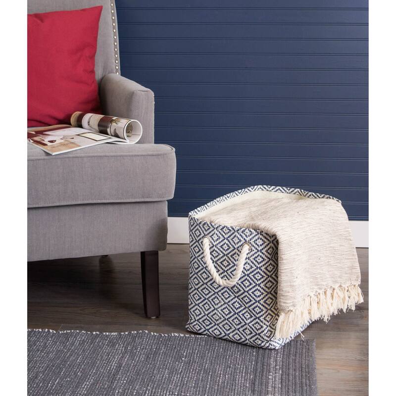 DII Striped Decorative Storage Bin