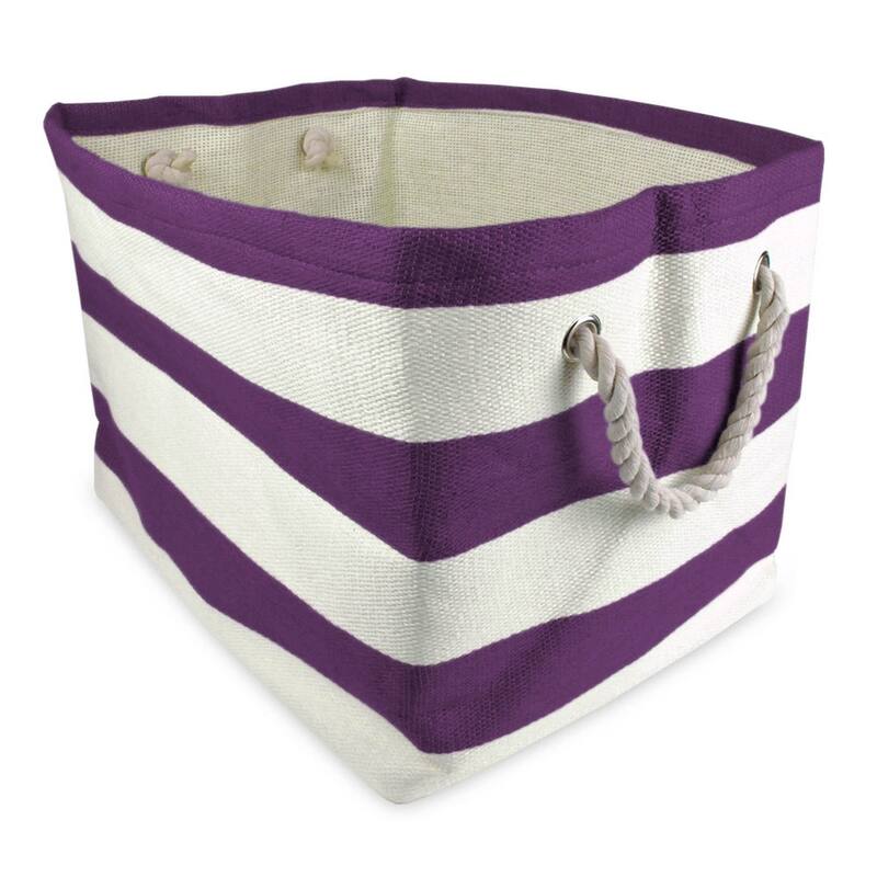 DII Striped Decorative Storage Bin