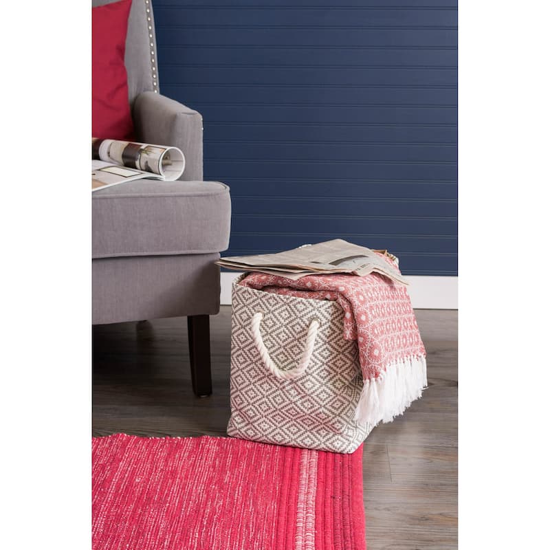 DII Striped Decorative Storage Bin