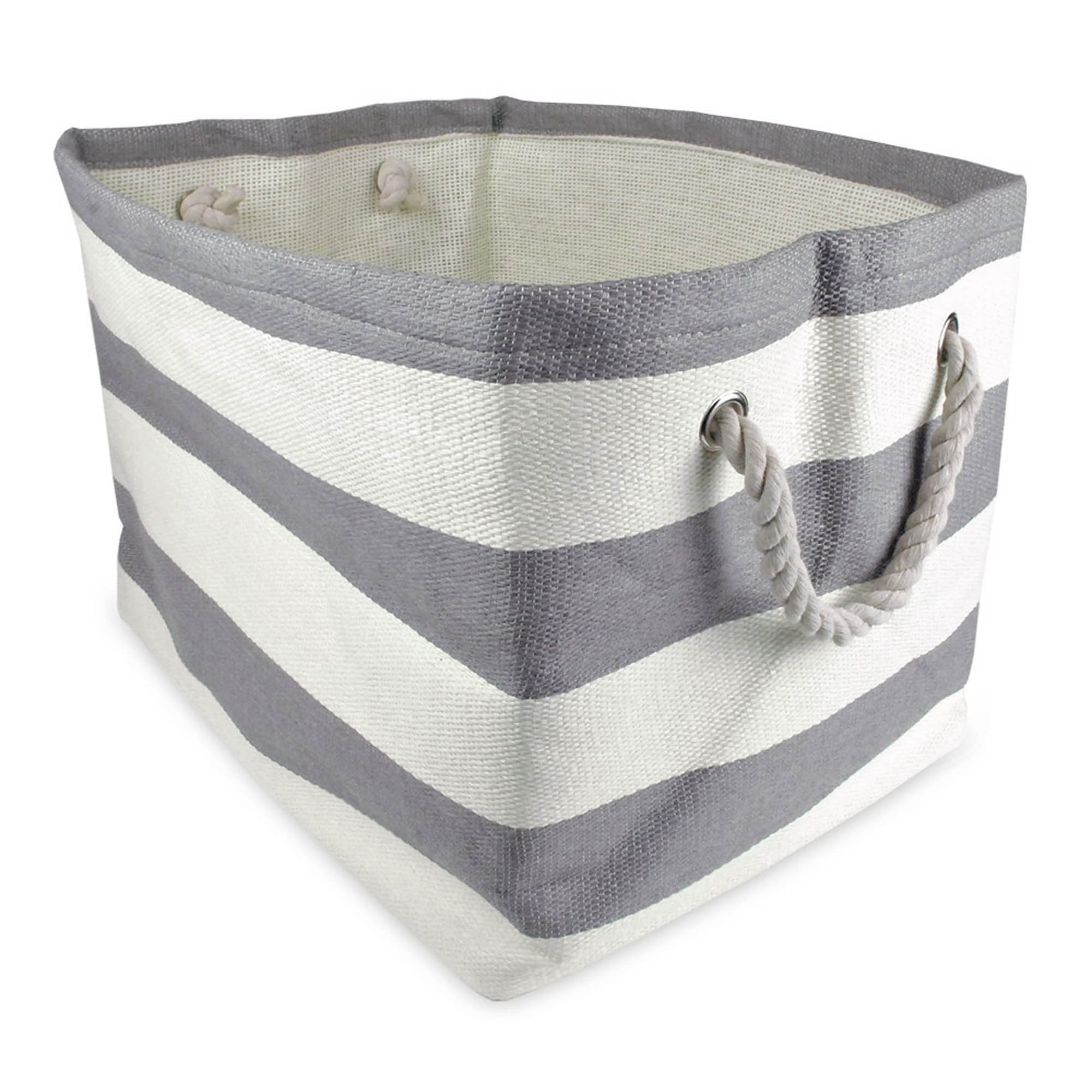 DII Striped Decorative Storage Bin