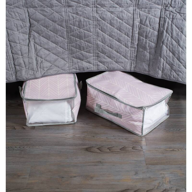 DII Damask Soft Storage Bins (Set of 2)