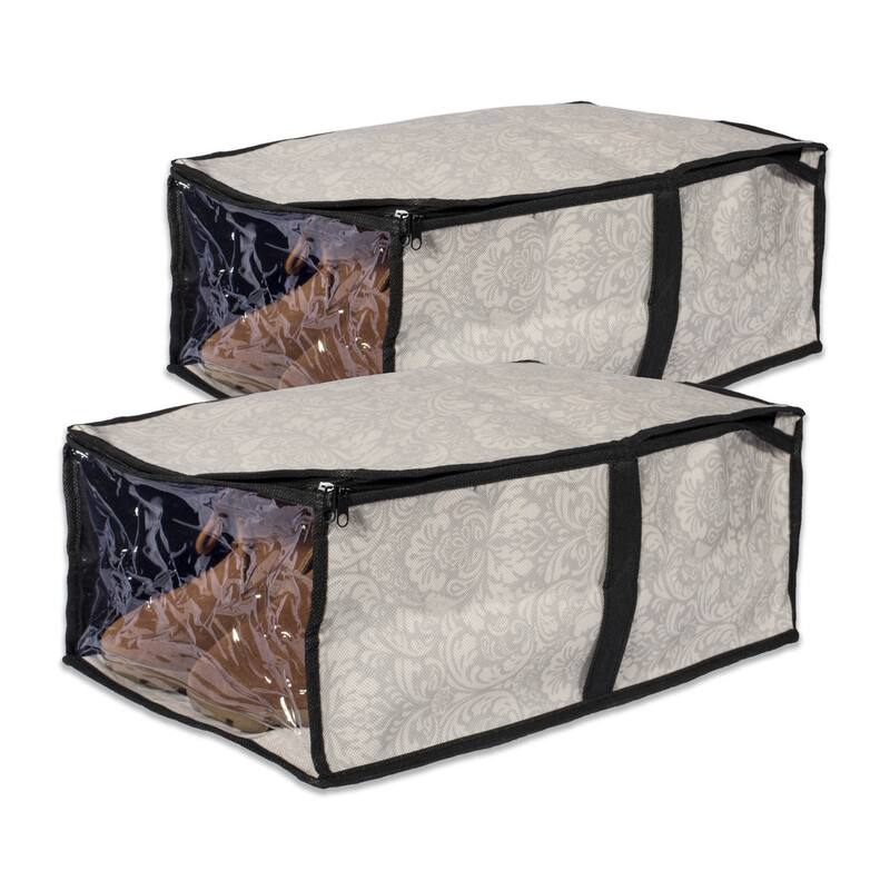 DII Damask Soft Storage Bins (Set of 2)