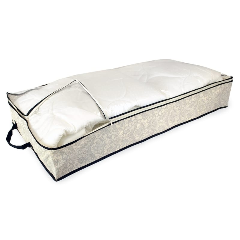 DII Damask Soft Storage Bins (Set of 2) - Damask - 40 x 18 x 6"
