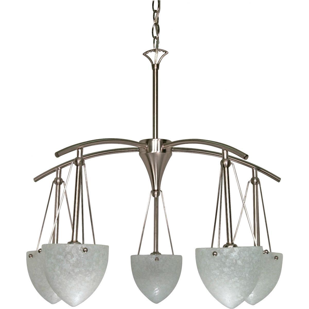 South Beach 5 Light Chandelier (Brushed Nickel) - Chandeliers For Bedrooms by Overstock.com