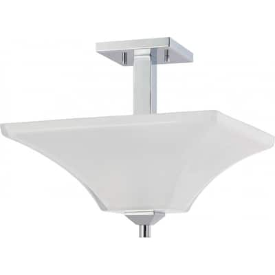 Parker - 2 Light Semi Flush Fixture with Sandstone Etched Glass