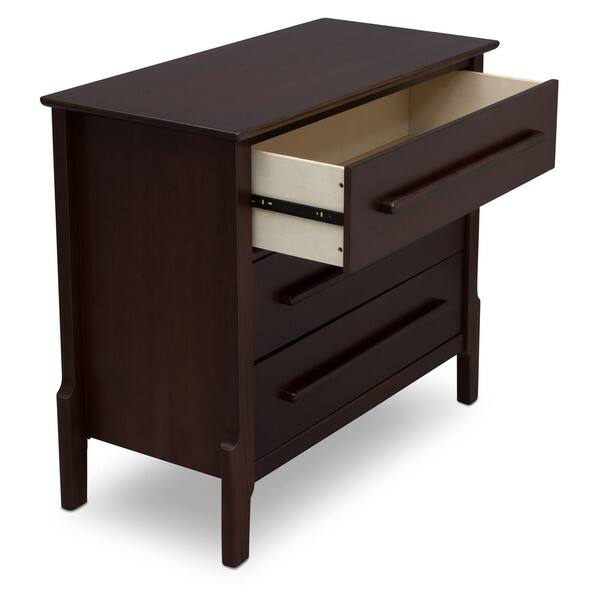 serta mid century modern 3 drawer dresser with changing top Spencer 3 Drawer Dresser with Changing Top and Interlocking Drawers