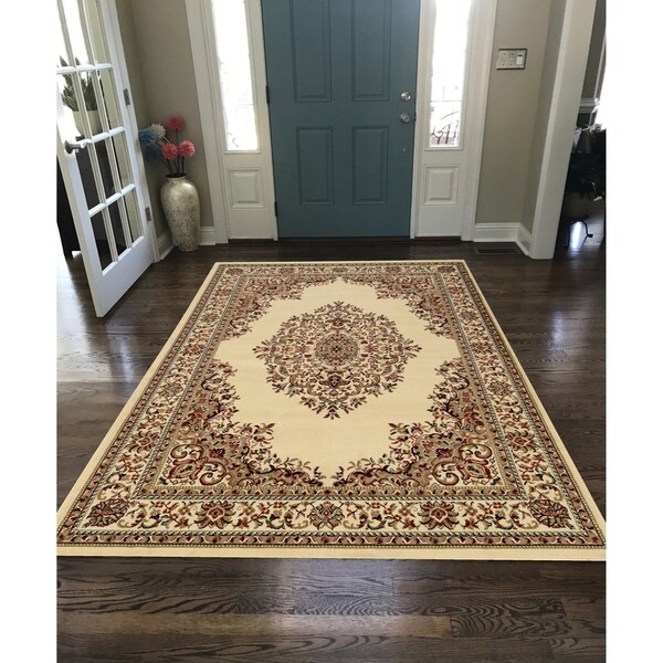 Amalfi Medallion Ivory Area Rug (7'9 x 11') - 7'9" x 11'