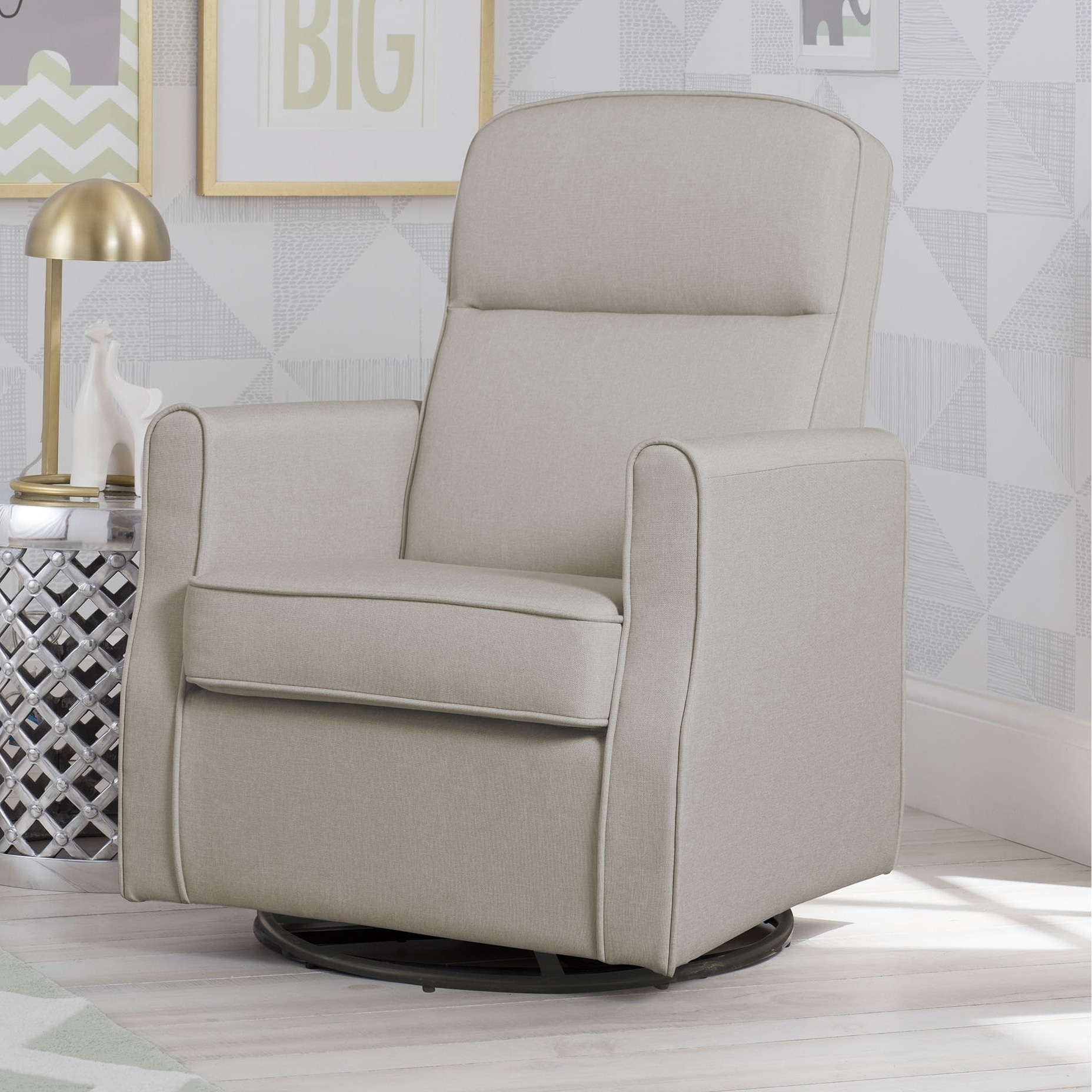 delta blair slim nursery glider