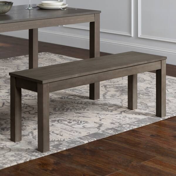 Shop 48 Inch Aged Grey Homestead Farmhouse Backless Dining Bench