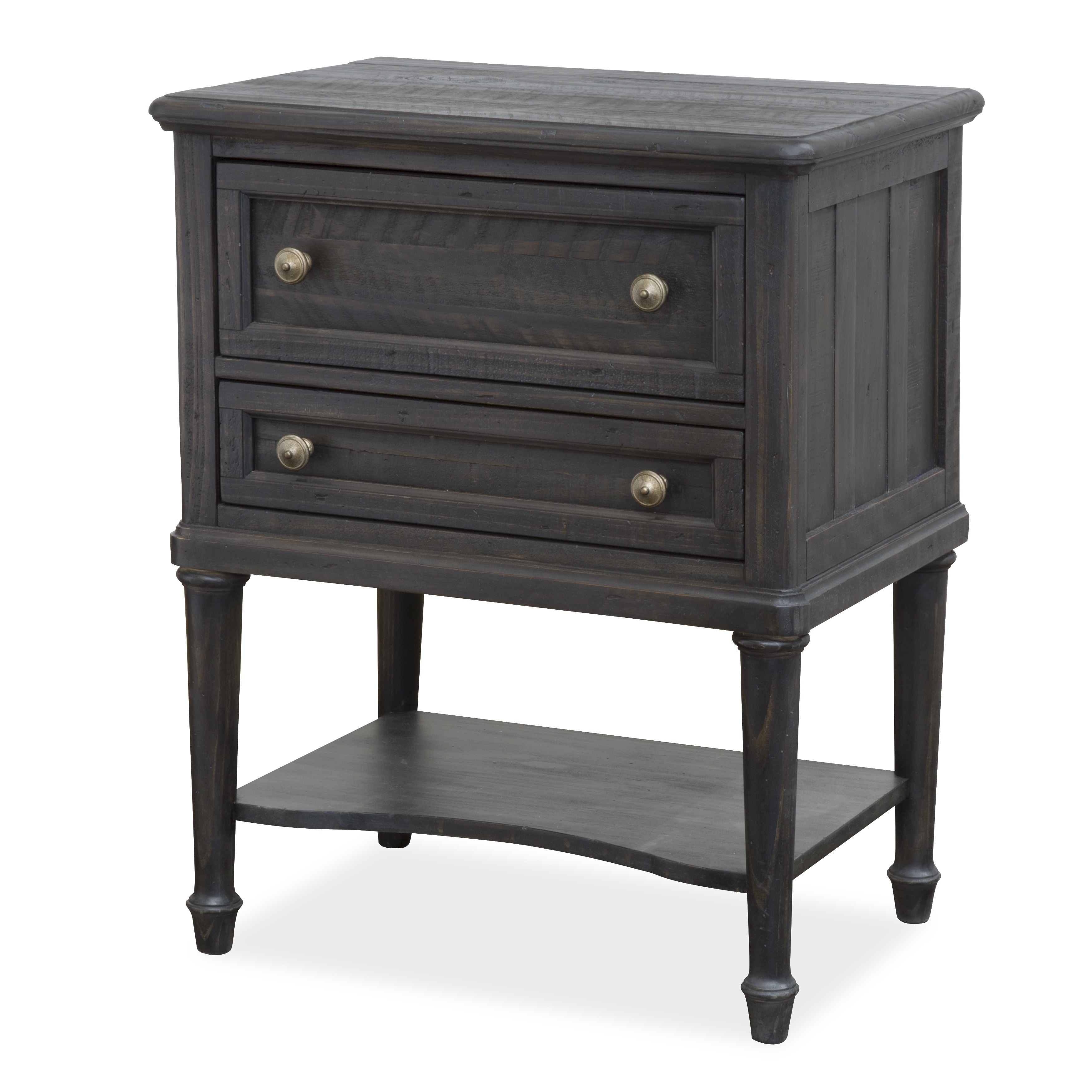 farmhouse black nightstand