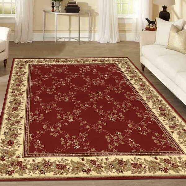 Amalfi Trellis Red Area Rug (7'9 x 11') - 7'9" x 11'