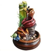 Bluworld Mini Moonshadow Tabletop Fountain Free Shipping Sintechno Snf13258 Artistic Sculptural Colorful Birds Resting On 3 Tier Jar Tabletop Water Fountain