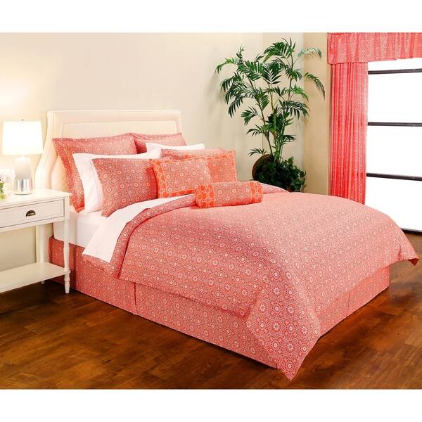 Shop Decorative Voyagers Coral Floral Duvet Cover Set On Sale
