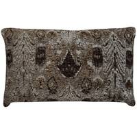 Handmade Chenille Ikat Throw Pillow (India)