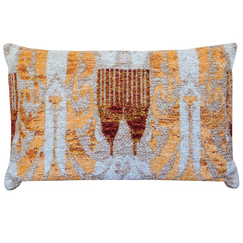 Handmade Chenille Ikat Throw Pillow