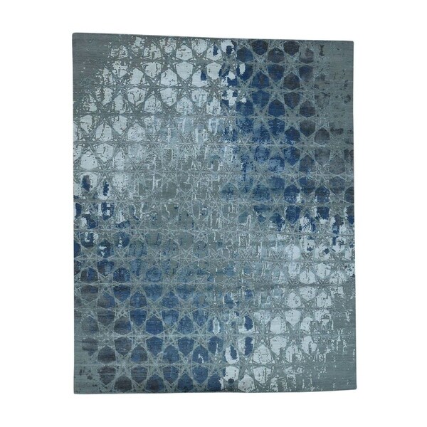 Shahbanu Rugs Award Winning Honeycomb Design Wool And Silk Shahbanu Rugs Award Winning Honeycomb Design Wool And Silk Oriental Rug 8 X27