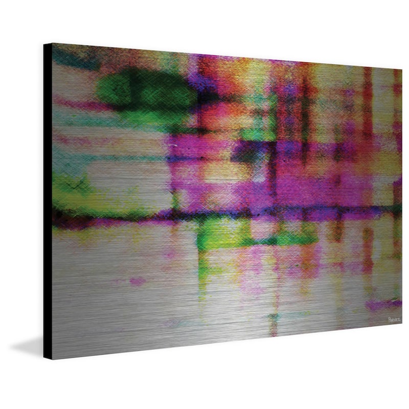 'Reflective Colors' Painting Print on Brushed Aluminum (USA) - 18 x 12