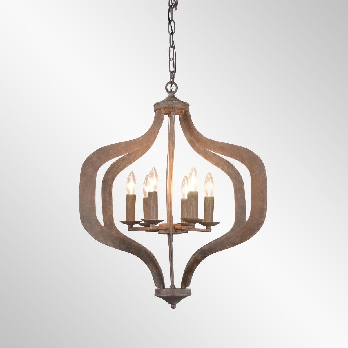 Esther Antique Bronze 6-Light Large Chandelier by Kosas Home (Large) - Chandeliers For Bedrooms by Overstock.com