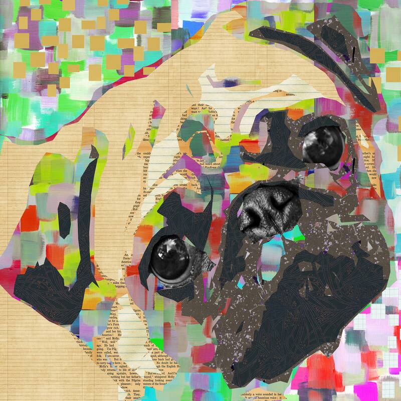 'Pug Nose' Painting Print on Wrapped Canvas - Multi-Color