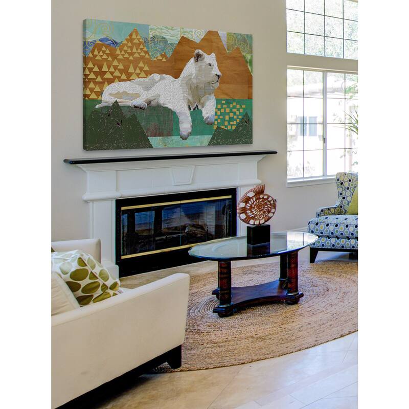 'White Lion' Painting Print on Wrapped Canvas - Multi-Color