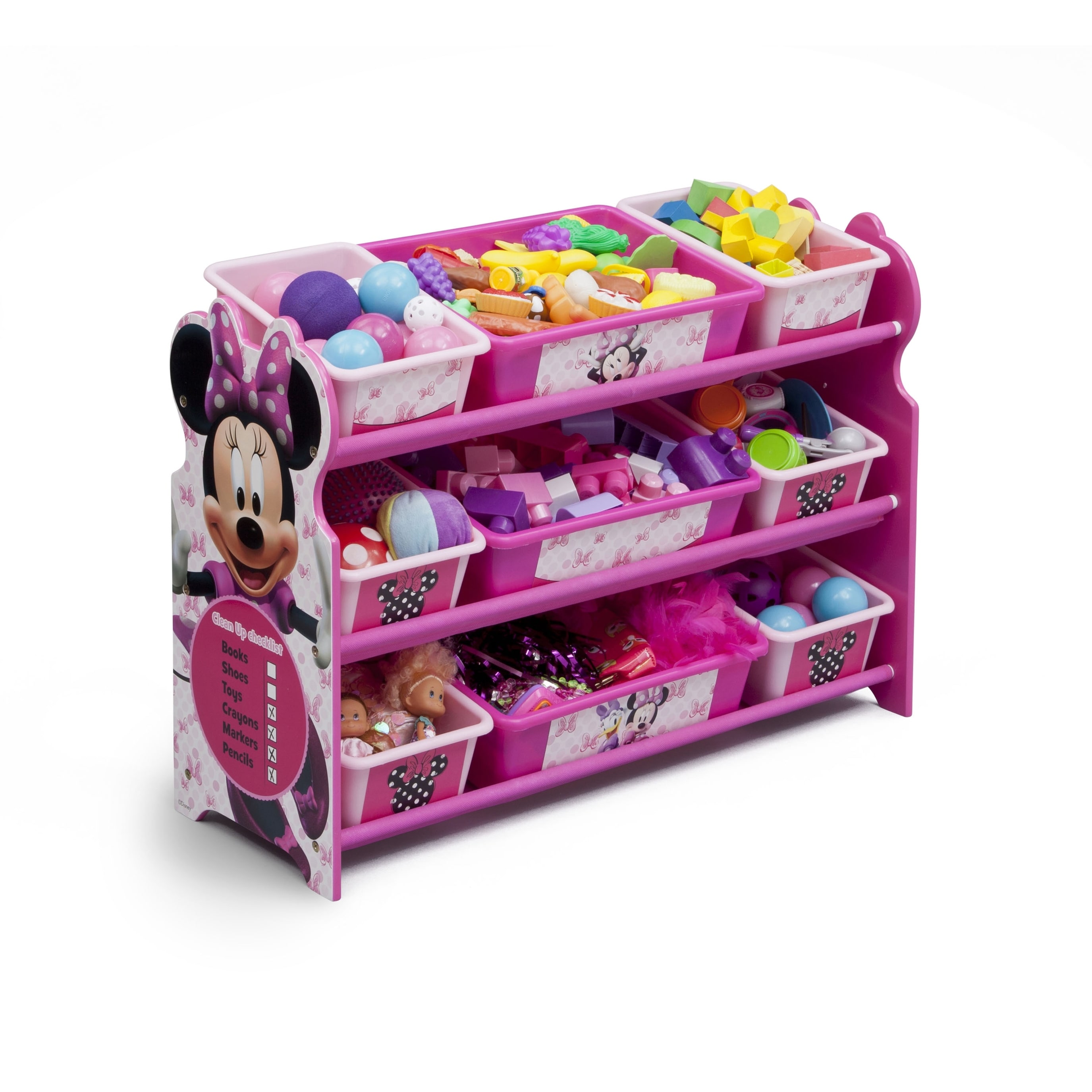 disney minnie mouse book and toy organizer