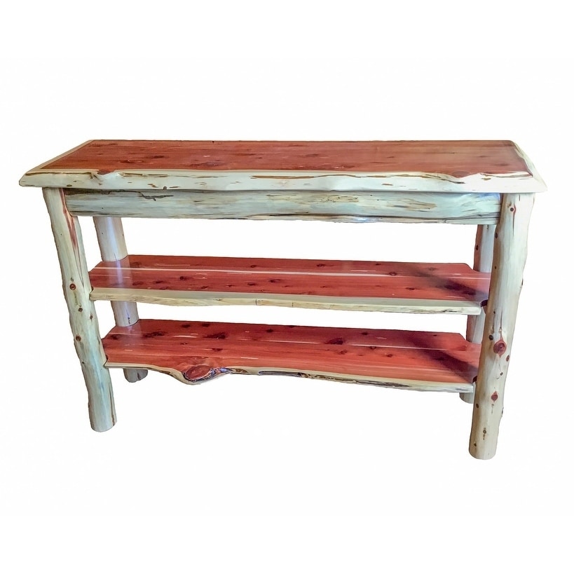 cedar sofa table