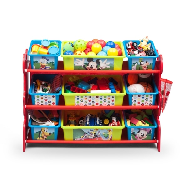 9 bin plastic toy organizer