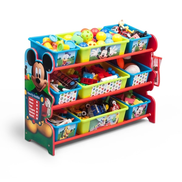 disney minnie mouse 9 bin plastic toy organizer