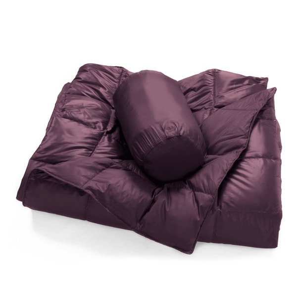 Packable Oversized Down Throw With Slumber Pouch