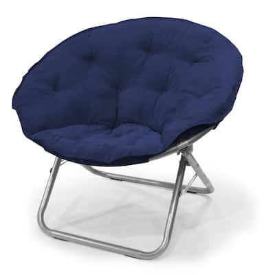 Large Microsuede Saucer Chair