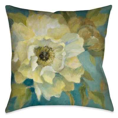 Laural Home Golden Peony I Indoor Decorative Pillow