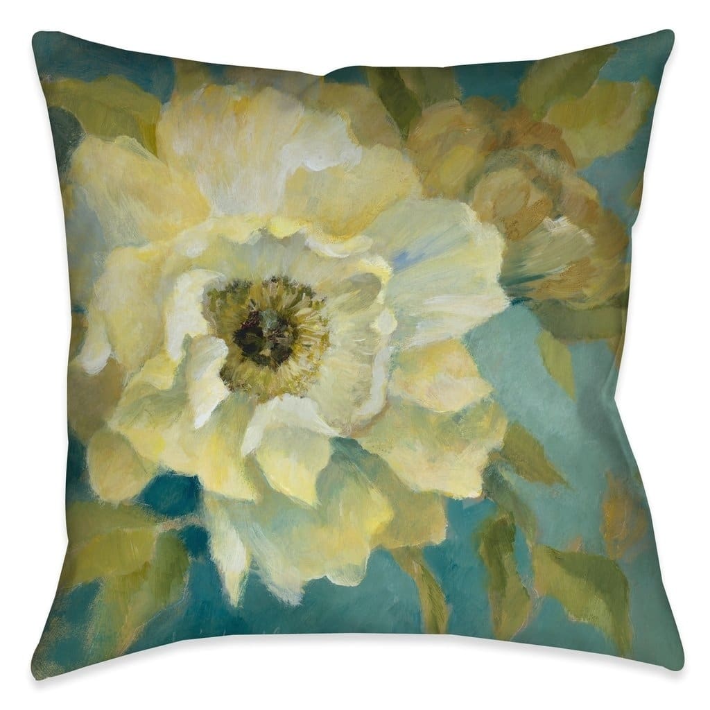 Laural Home Golden Peony I Indoor Decorative Pillow