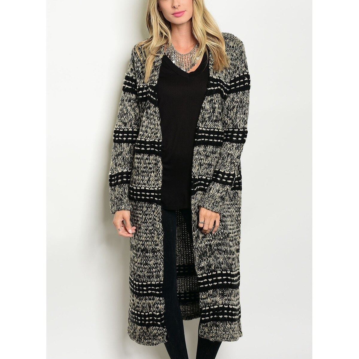 taupe long cardigan