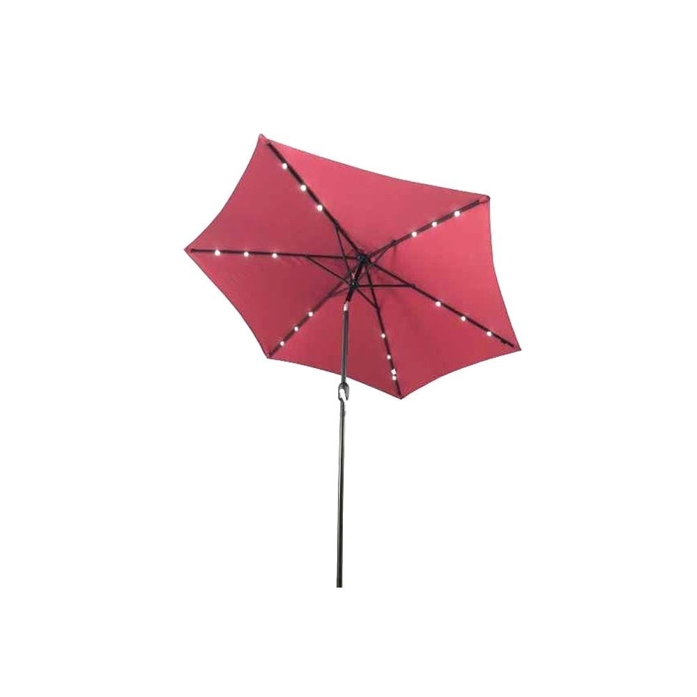 Shop Black Friday Deals On Aleko Solar Led Lighted Tilting Outdoor Patio Table Umbrella 9 Feet Overstock 17166676