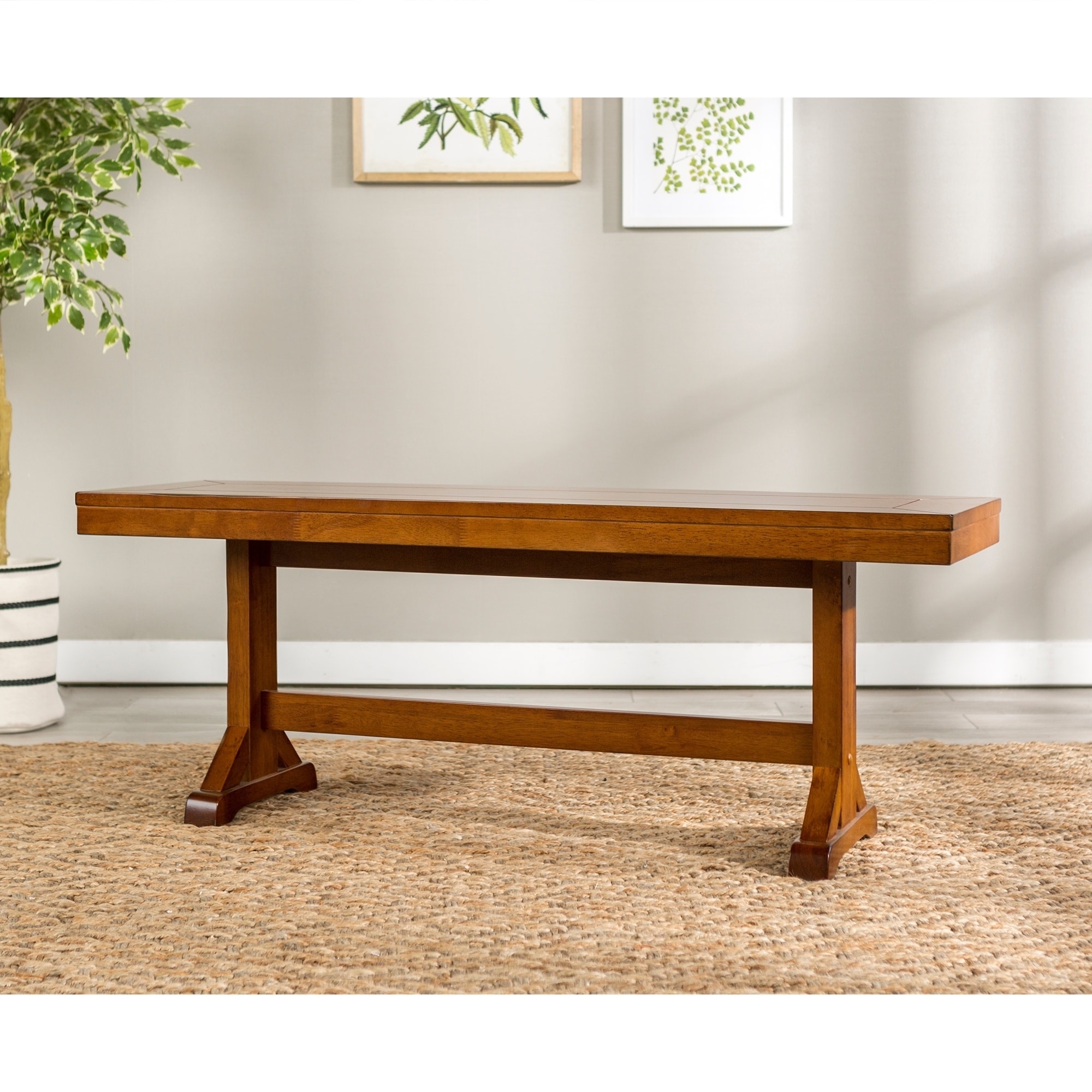 Shop 48 Trestle Dining Bench On Sale Free Shipping Today