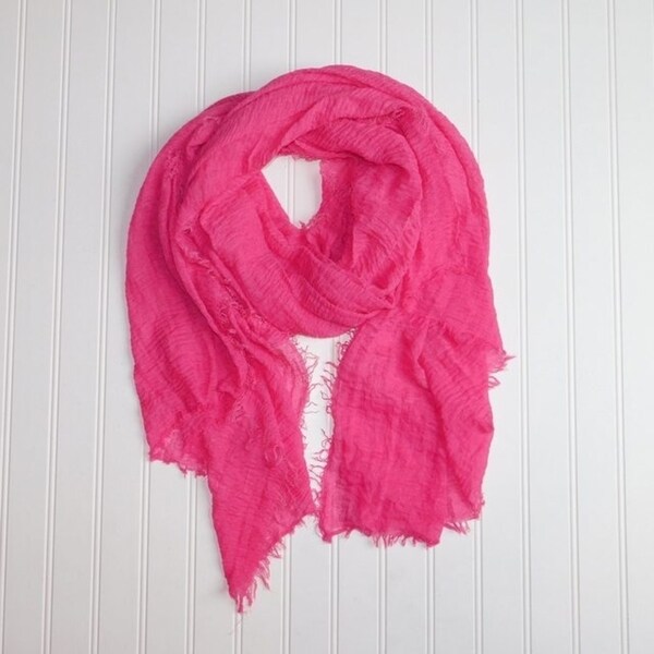 Tickled Pink Classic Lightweight Scarf 38 x 70" - Bright Pink